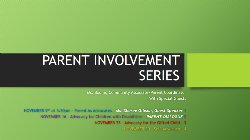 Parent Dialogue - Advocating for Children with Special Needs